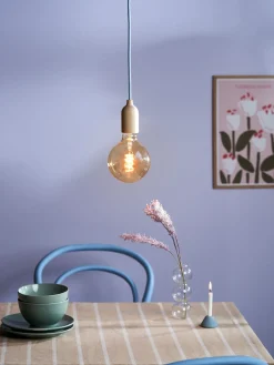Pendellampe Natural Med Pæreholder