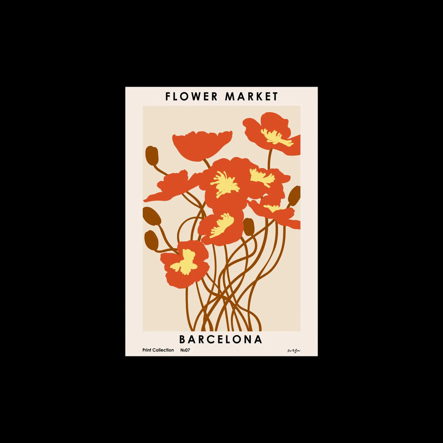 Plakat Flower Market Barcelona 50 X 70 Cm