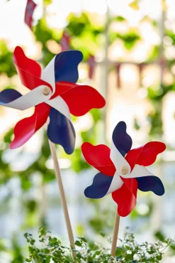 Vindmølle Med Norsk Flagg